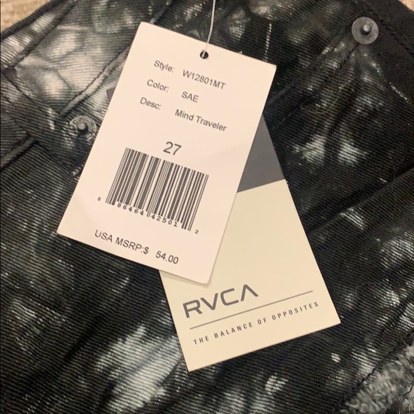 RVCA Mind Traveler Distressed Black Shorts - Picture 5 of 5